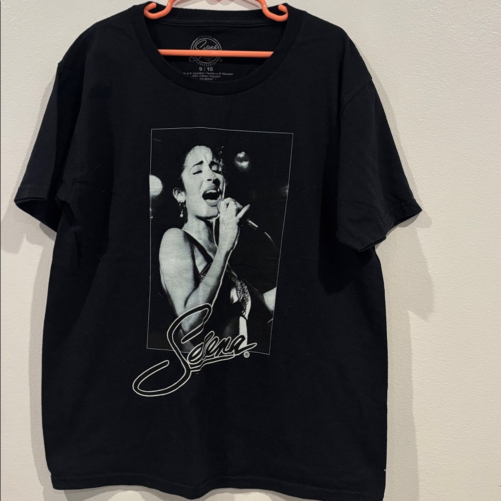 Selena Kids Black Cotton T-Shirt